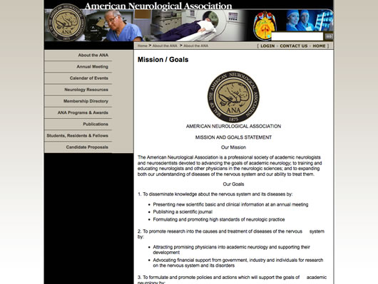 Visit The American Neurological Association's website