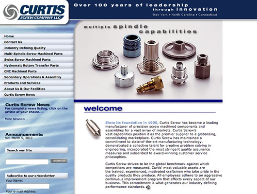 Visit Curtis Screw Company, LLC's website