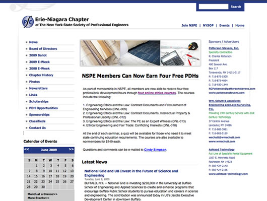 Visit Erie-Niagara Chapter of the New York State Society of Professional Engineers's website