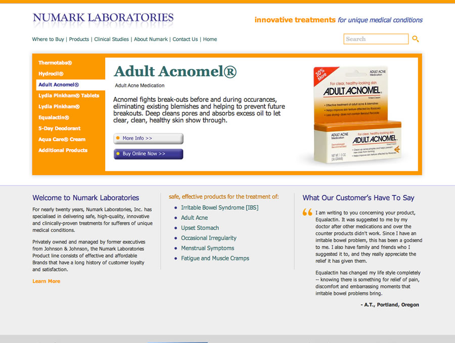 Visit Numark Laboratories's website