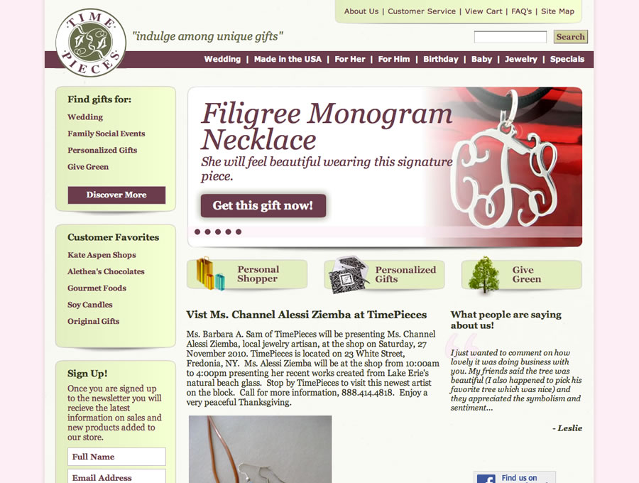Visit Time Pieces's website